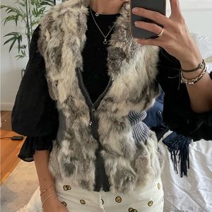 Fur zip up vest from Germany